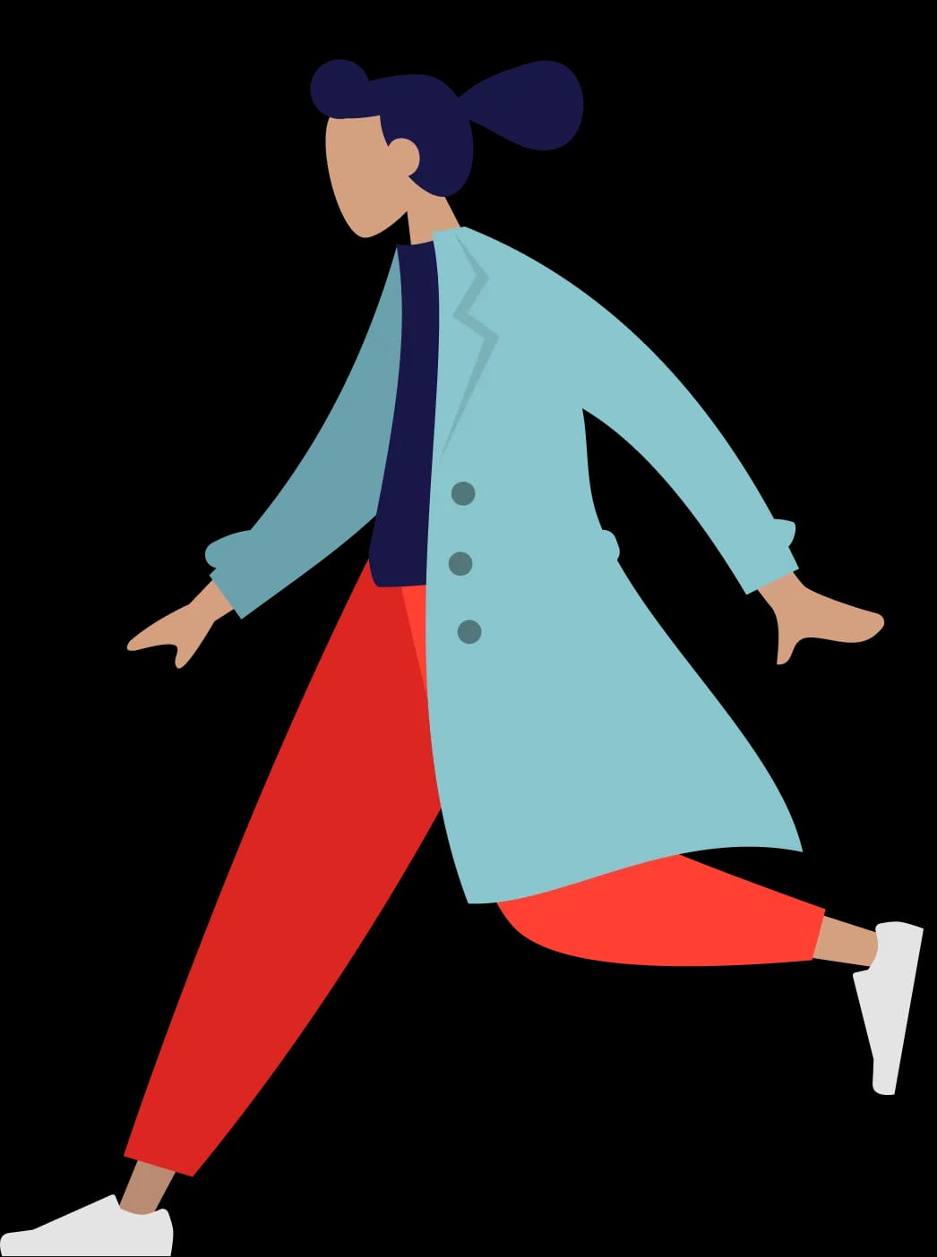 Smiling human character